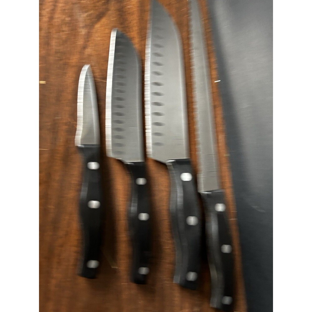 Chicago Cutlery Steak Knife Set Black Handles Set Of 4